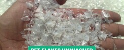 Unwashed PET bottle flakes scrap